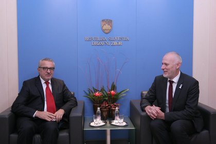 Среща на посланик Иван Сираков с председателя на парламента на Словения